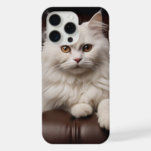 Weiße Katze iPhone 15 Pro Max Hülle