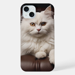 Weiße Katze iPhone 15 Plus Hülle
