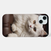 Weiße Katze iPhone Hülle (Rückseite (Horizontal))