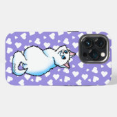 Weiße Katze iPhone Hülle (Rückseite (Horizontal))