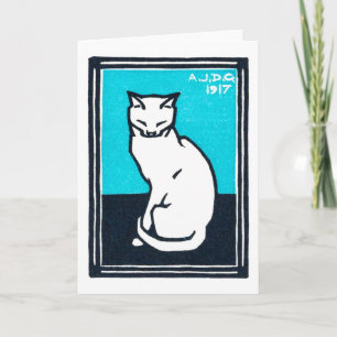Weiße Katze, Julie de Graag Karte