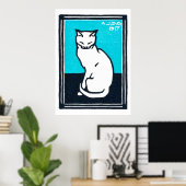 Weiße Katze, Julie de Graag Poster (Heimbüro)