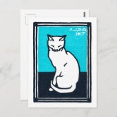 Weiße Katze, Julie de Graag Postkarte (Vorne/Hinten)