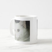 Weiße Katze Kaffeetasse (Vorderseite Links)