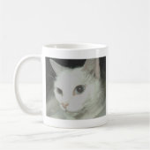 Weiße Katze Kaffeetasse (Links)
