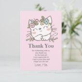 Weiße Katze, Kätzchen, Tiere danke Karte (Stehend Vorderseite)