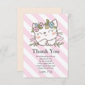 Weiße Katze, Kätzchen, Tiere danke Karte (Vorne/Hinten)