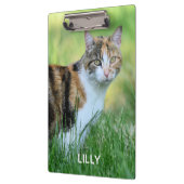 Weiße Katze Klemmbrett (Links)