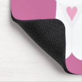 Weiße Katze (kundengerecht) Mousepad (Ecke)