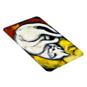 Weiße Katze, Kunstmalerei Magnet (Rechte Seite)