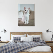 Weiße Katze Leinwanddruck (Insitu (Schlafzimmer))