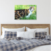 Weiße Katze Leinwanddruck (Insitu (Schlafzimmer))