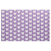 Weiße Katze| Lila Stoff (Fat Quarter (45,7 x 55,9 cm))
