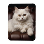 Weiße Katze Magnet (Vertikal)