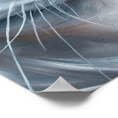 Weiße Katze mit blauen Augen Poster (Ecke)