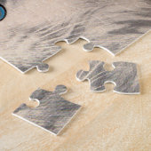 weiße Katze mit blauen Augen Puzzle (Seite)