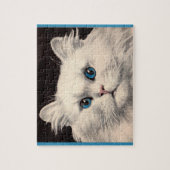 weiße Katze mit blauen Augen Puzzle (Vertikal)