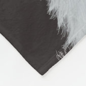 Weiße Katze mit Butterfly Bell Jar Fleecedecke (Ecke)