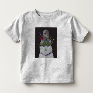 Weiße Katze mit Butterfly Bell Jar Kleinkind T-shirt