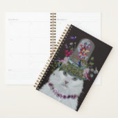 Weiße Katze mit Butterfly Bell Jar Planer (Anzeige)