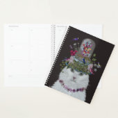 Weiße Katze mit Butterfly Bell Jar Planer (Anzeige)