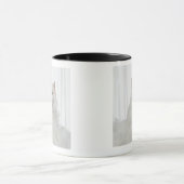 Weiße Katze mit Federn Tasse (Zentrum)