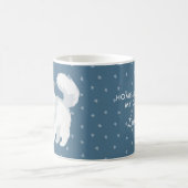 Weiße Katze mit langem Fell Mama Personalisiert Kaffeetasse (Mittel)