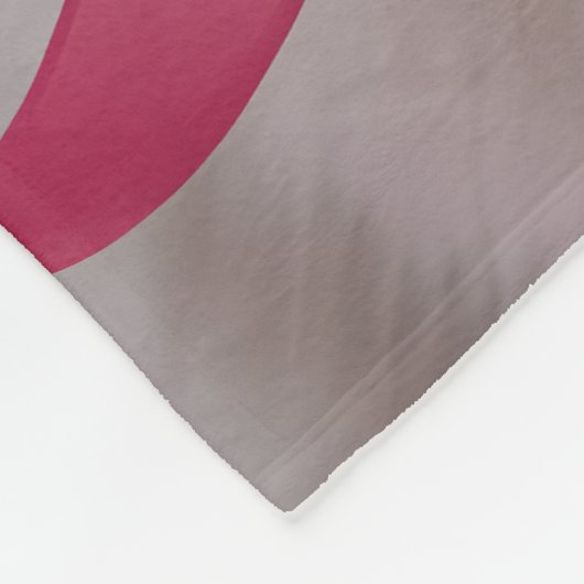 Weiße Katze mit rosa Ribbons Fleecedecke (Ecke)