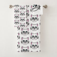 Weiße Katze mit schwarzer Brille / Sonnenbrille