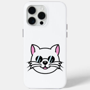Weiße Katze mit schwarzer Brille / Sonnenbrille Case-Mate iPhone Hülle