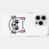 Weiße Katze mit schwarzer Brille / Sonnenbrille Case-Mate iPhone Hülle (Rückseite (Horizontal))