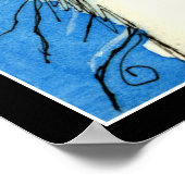 Weiße Katze mit ungerade Augenplakat Poster (Ecke)