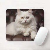 Weiße Katze Mousepad (Mit Mouse)