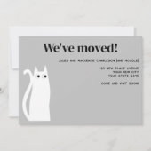 Weiße Katze Neue Zuhause bewegen Ankündigung (Vorderseite)