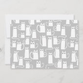 Weiße Katze Neue Zuhause bewegen Ankündigung (Rückseite)