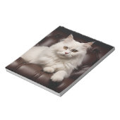Weiße Katze Notizblock (Rotiert)