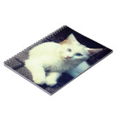 Weiße Katze Notizblock (Linke Seite)