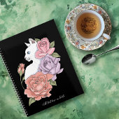 Weiße Katze Peach Lavendel Pink Roses Planer