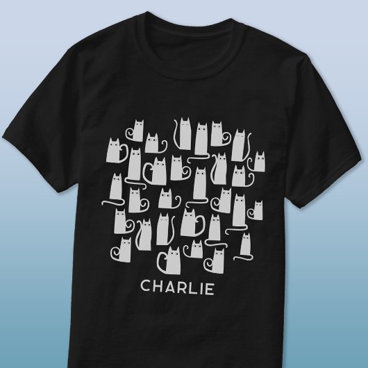 Weiße Katze Personalisiert T-Shirt