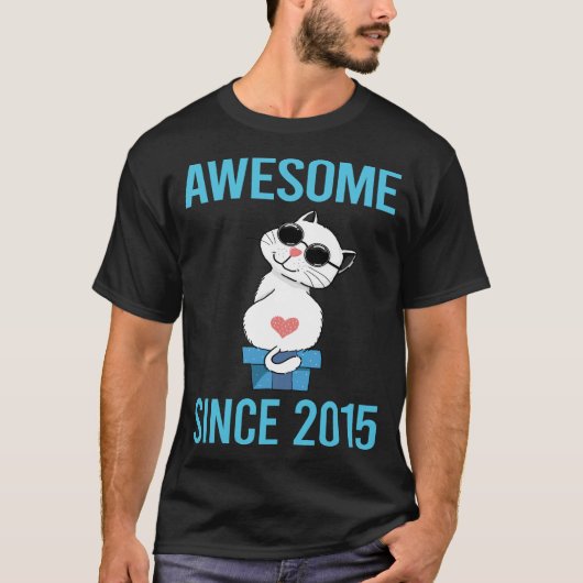 Weiße Katze - Phantastisch seit 2015 T-Shirt (Vorderseite)