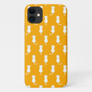 Weiße Katze Polka Dot Muster Abgeschieden auf Mand Case-Mate iPhone Hülle