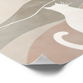 Weiße Katze Poster (Ecke)