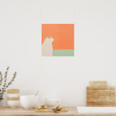 Weiße Katze Poster (Küche)