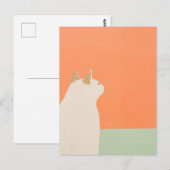 Weiße Katze Postkarte (Vorne/Hinten)