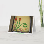 Weiße Katze: Purrfect Birthday Karte (Rückseite)