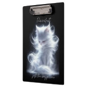 Weiße Katze Purrfect Klemmbrett (Links)