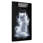 Weiße Katze Purrfect Klemmbrett (Rechts)