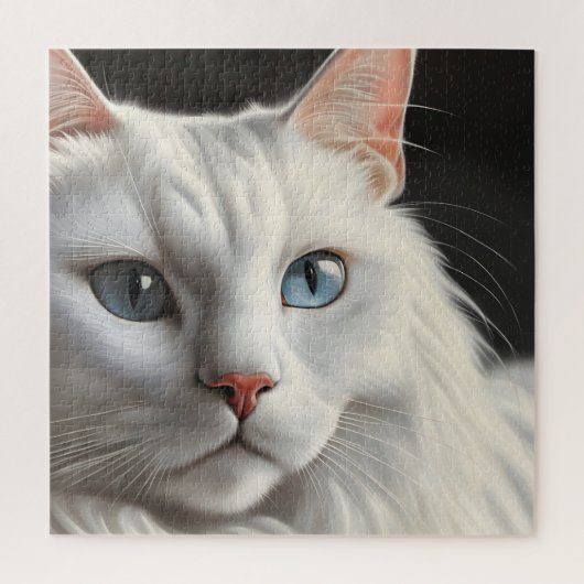 Weiße Katze Puzzle (Vertikal)