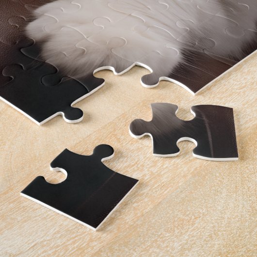 Weiße Katze Puzzle (Seite)