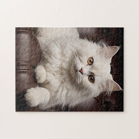 Weiße Katze Puzzle (Horizontal)